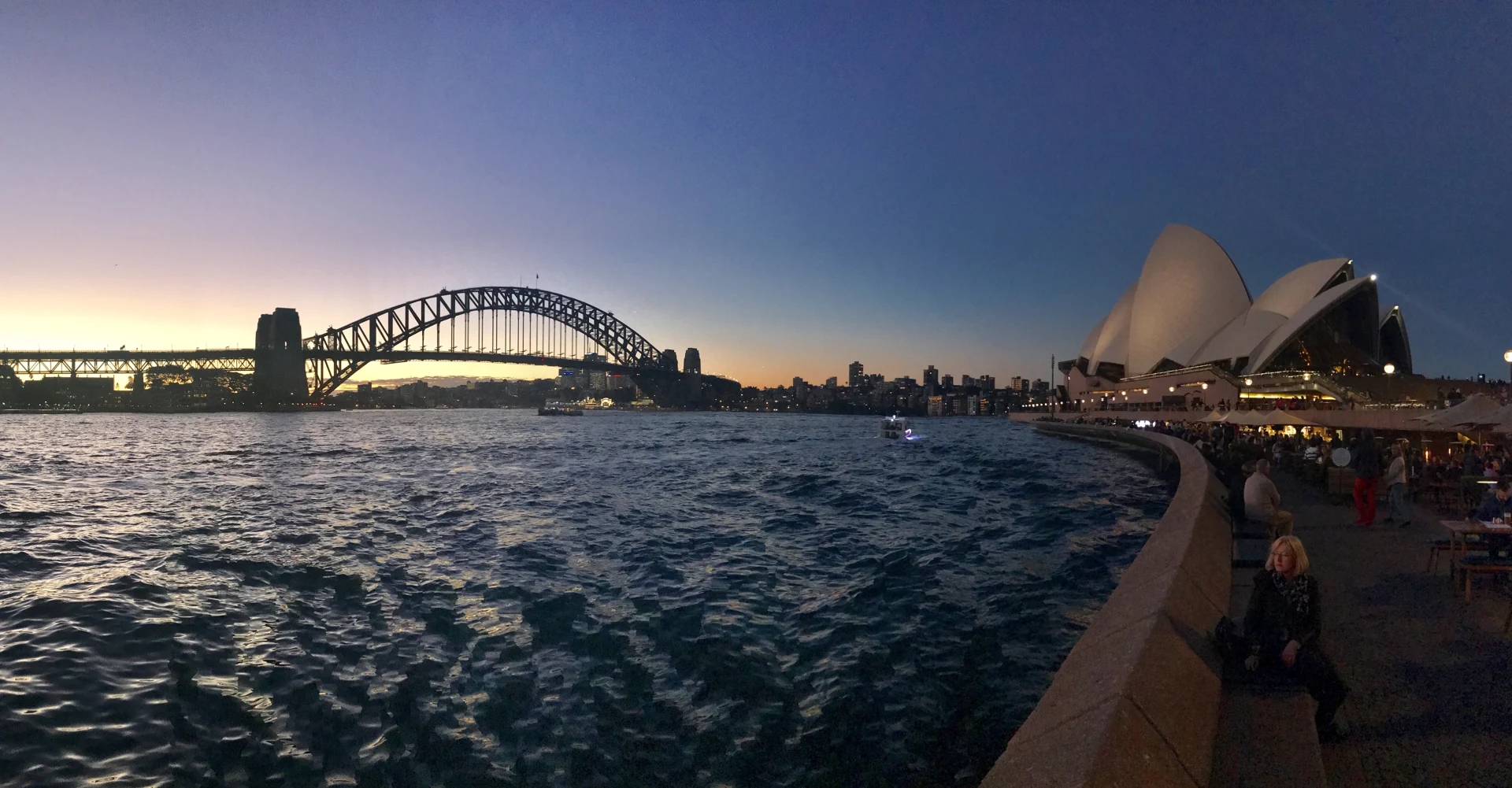 Sydney Harbour Bridge and Opera House across the water